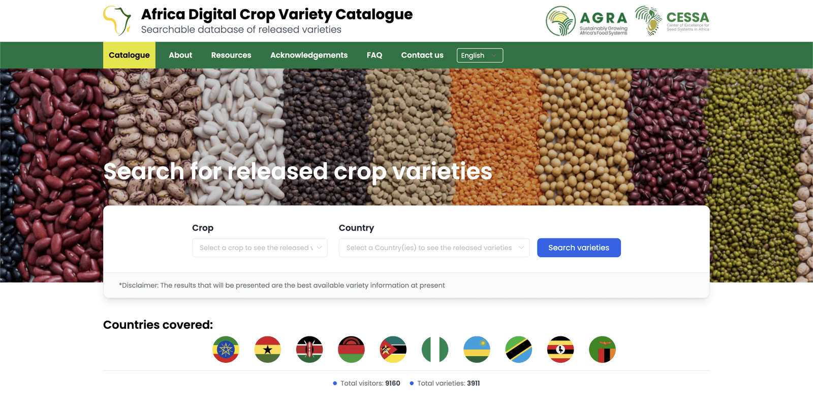 Africa Digital Crop Variety Catalogue