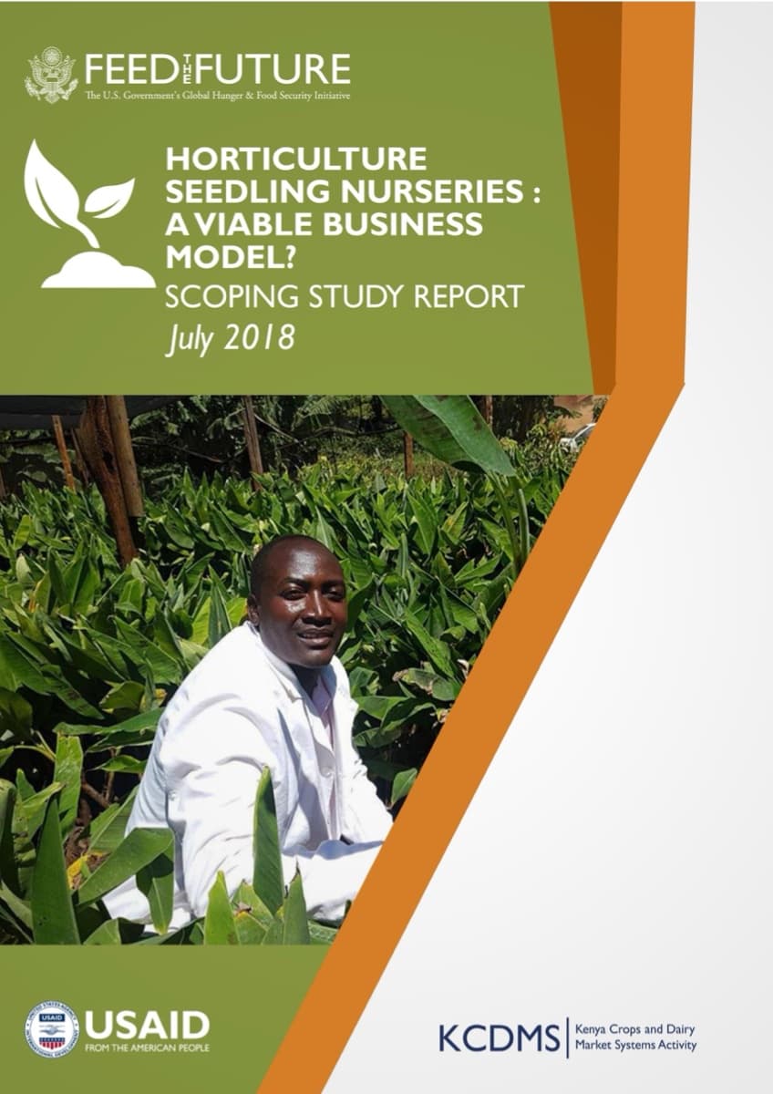 Scoping Study: Horticulture Seedling Nurseries as a Viable Business Model in Kenya